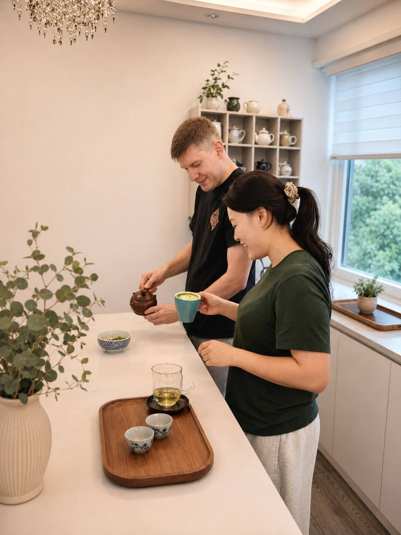 Making tea in Hong Kong