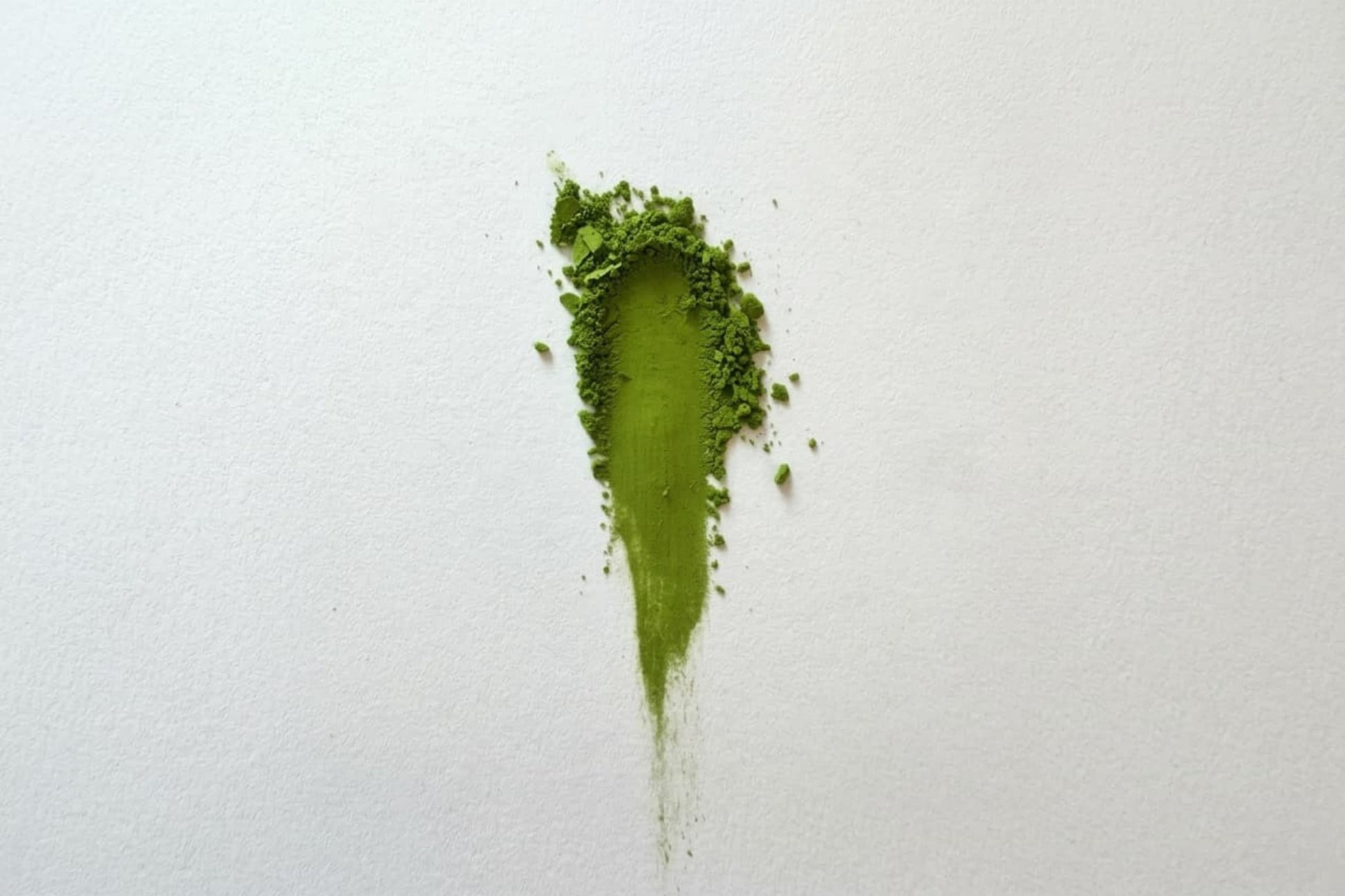 Matcha powder smear